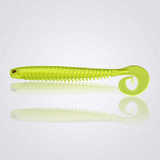 Bite On-Rib Worm Twister-10cm-Lime Perl-De Goeie Vangst