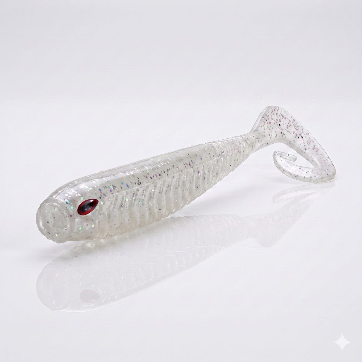 Bite On-Rib Worm Twister-12cm-Arctic Pearl-De Goeie Vangst