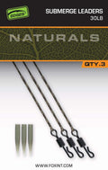 Fox Carp-Edges Naturals Submerge Leaders-Camo-30lb-Hengelsport De Goeie Vangst