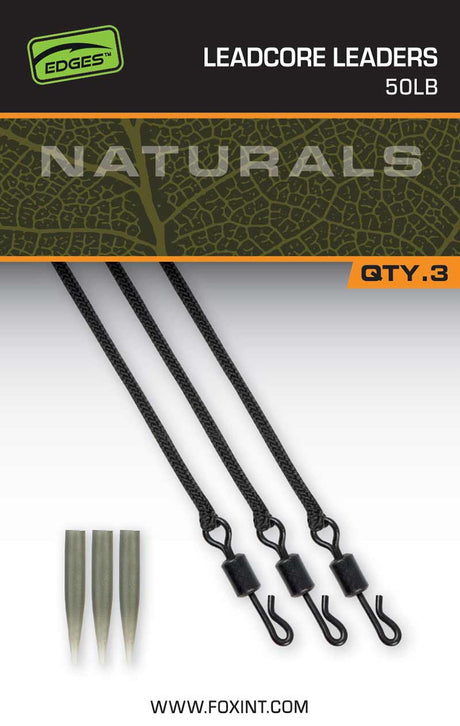 Fox Carp - Edges Naturals Leadcore Leaders - Hengelsport De Goeie Vangst