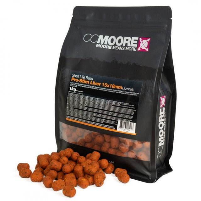 CCMOORE-Pro-stim Liver Dumbells | 1kg-15x18mm - Hengelsport De Goeie Vangst