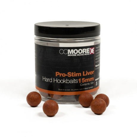 CCMOORE-Pro-stim Liver Hard Hookbaits-15mm - Hengelsport De Goeie Vangst