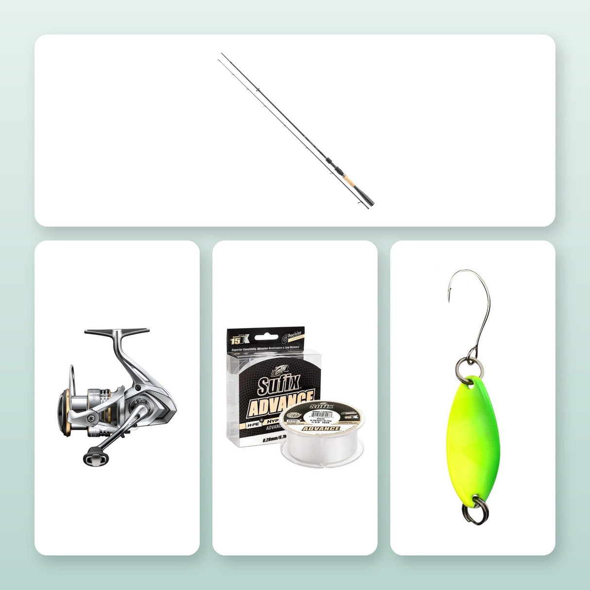 Daiwa Caldia forel lepelset met originele productfoto’s