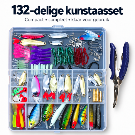 De Goeie Vangst-132-delige Kunstaas & Visaccessoires Set met Tacklebox - De Goeie Vangst