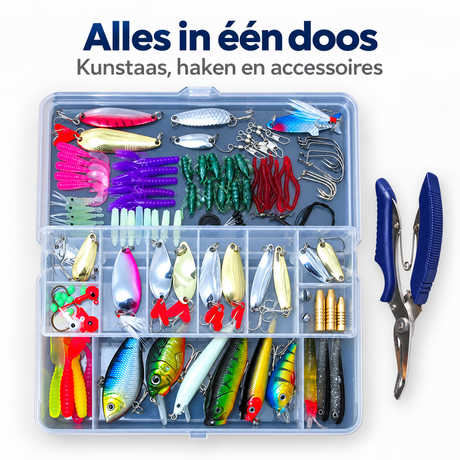 De Goeie Vangst-132-delige Kunstaas & Visaccessoires Set met Tacklebox - De Goeie Vangst