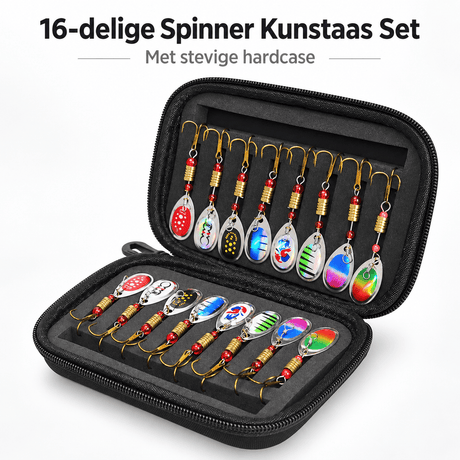 De Goeie Vangst-16-delige Spinner Kunstaas Set met Hardcase - De Goeie Vangst
