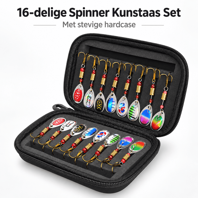 De Goeie Vangst-16-delige Spinner Kunstaas Set met Hardcase - De Goeie Vangst