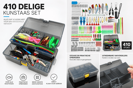 De Goeie Vangst-410-delige Kunstaas Set – Minnow, Pencil & Softbaits - De Goeie Vangst