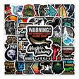 De Goeie Vangst-Stickers - Sportvissen - Set 50 Stuks - Laptop Stickers - Stickervellen - Hengelsport De Goeie Vangst