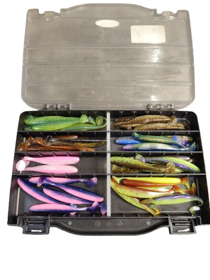 De Goeie Vangst-Tweedehands Keitech Shads Assortiment met Opbergdoos - De Goeie Vangst