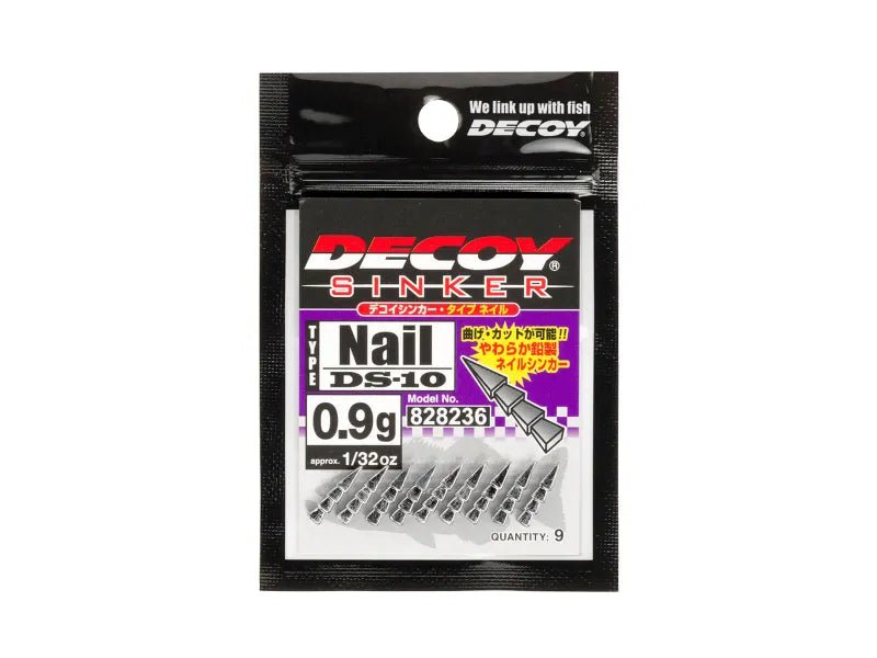 Decoy-Sinker Type Nail DS-10 Nail Weights-0.9g - De Goeie Vangst