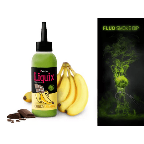 Delphin-Fluo Dip D Snax Liquix | 100ml-Chocolate/ Banana - Hengelsport De Goeie Vangst