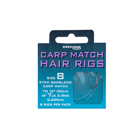 Drennan - Carp Match Hair Rigs - Barbless - Hengelsport De Goeie Vangst