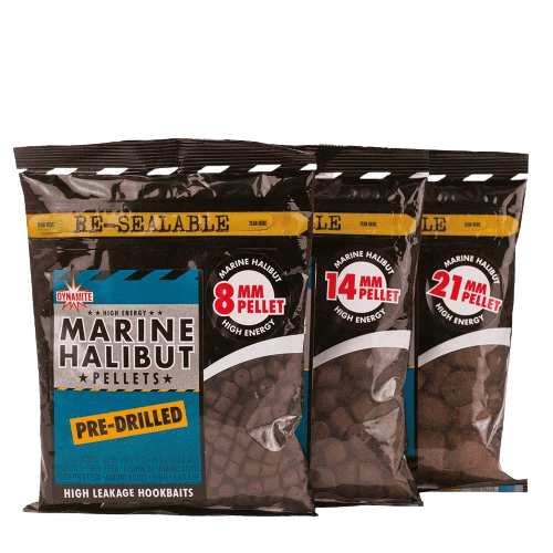 Dynamite Baits-Marine Halibut Pellets Pre-drilled | 350g-8mm - Hengelsport De Goeie Vangst