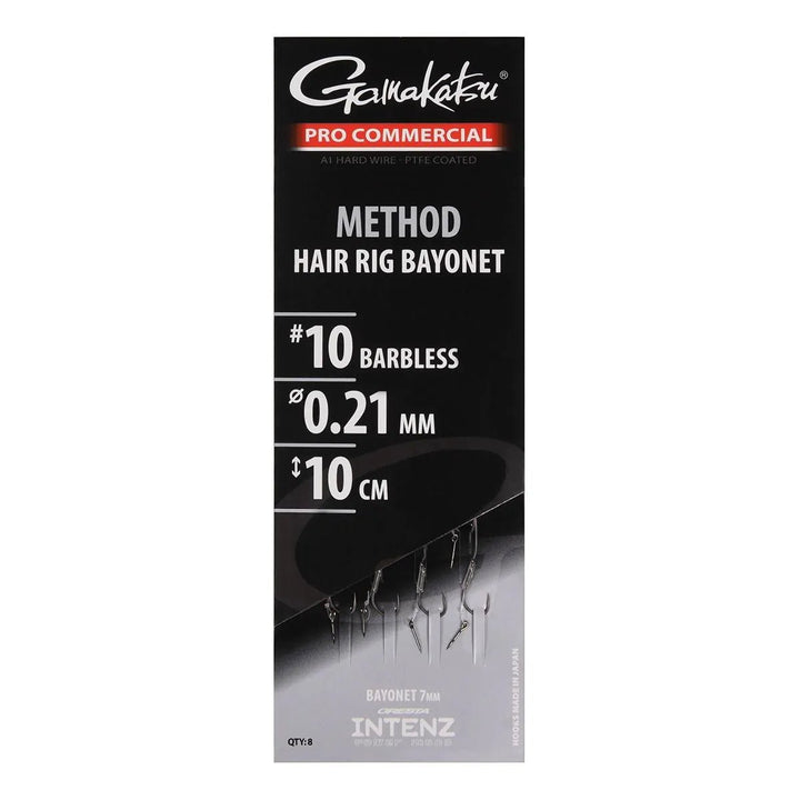 Gamakatsu-Method Hair Rig Bayonet Barbless-H10 0.21mm 10cm - Hengelsport De Goeie Vangst