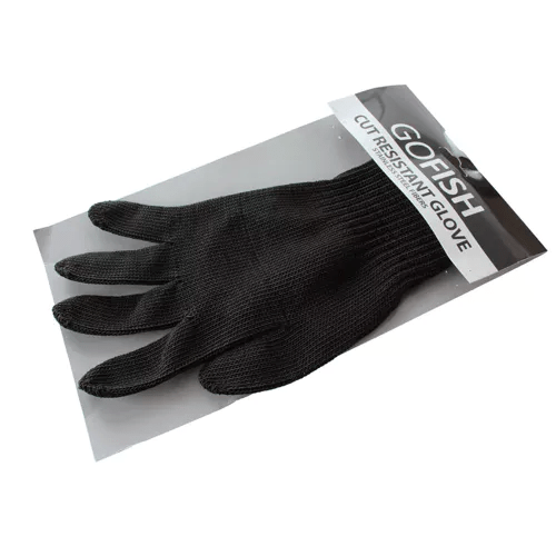 Gofish-Cut Resistant Glove With Stainless Steel Fibers-Zwart - Hengelsport De Goeie Vangst
