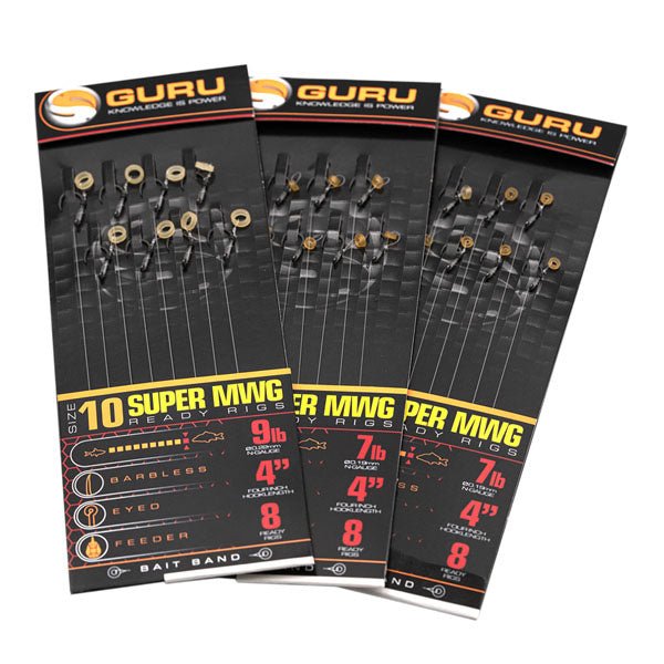 Guru-SMWG Bait Band Rigs 4"-10 (0.22mm) - Hengelsport De Goeie Vangst