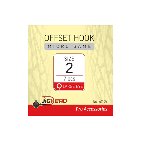 Jighead-Offset Hook Micro Game AT-24-2 - Hengelsport De Goeie Vangst