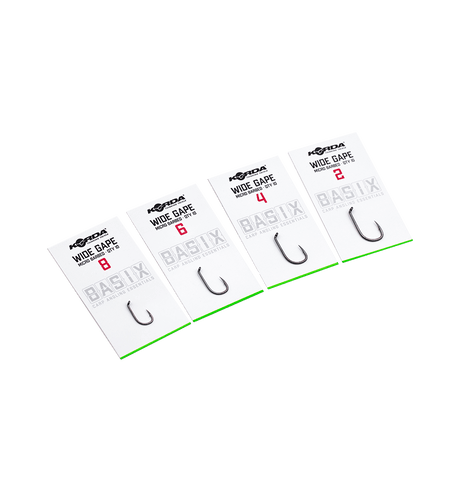 Korda - Basix Wide Gape Micro Barbed - Hengelsport De Goeie Vangst