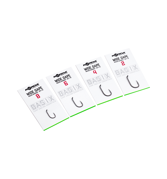Korda - Basix Wide Gape Micro Barbed - Hengelsport De Goeie Vangst