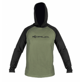 Korum-Dri-Active Hooded Long Sleeve T-Shirt-Groen-Medium-Hengelsport De Goeie Vangst