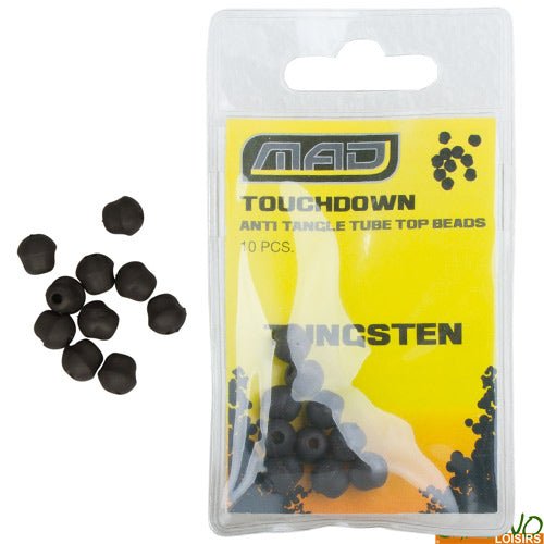 MAD-Touchdown Anti Tangle Tube Top Beads-zwart - Hengelsport De Goeie Vangst