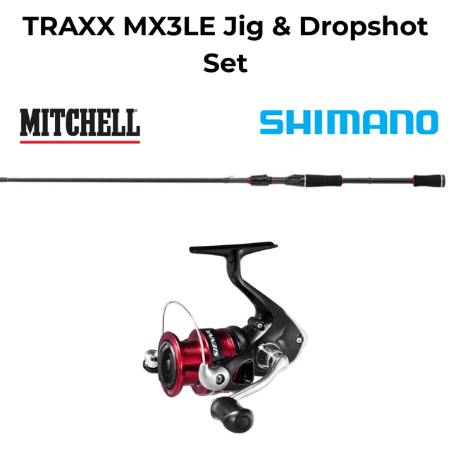 Mitchell - TRAXX MX3LE Jig & Dropshot Set 244cm (5–21g) + Sienna FG 2500 -  - Hengelsport De Goeie Vangst
