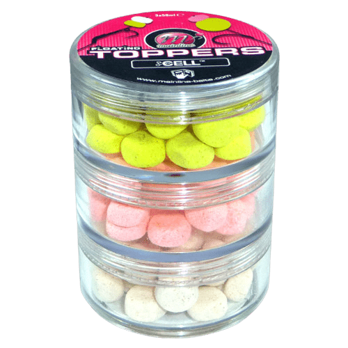 MS Range-Floating Toppers-Wit/ Geel/ Roze-3x50ml-Hengelsport De Goeie Vangst