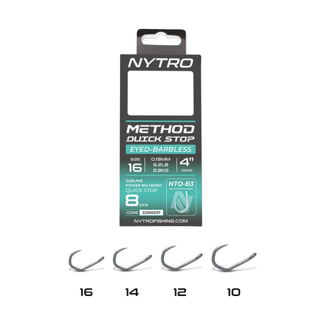 Nytro - NTO - B3 Barbless Method Quick - Stop Ready Tied Rigs – 10 cm - 22300034 - Hengelsport De Goeie Vangst