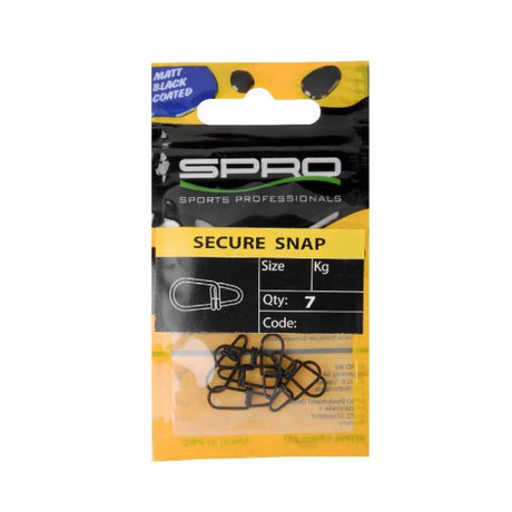 Spro-Matte Black Secure Snap-Size 3 / 45 kg - Hengelsport De Goeie Vangst