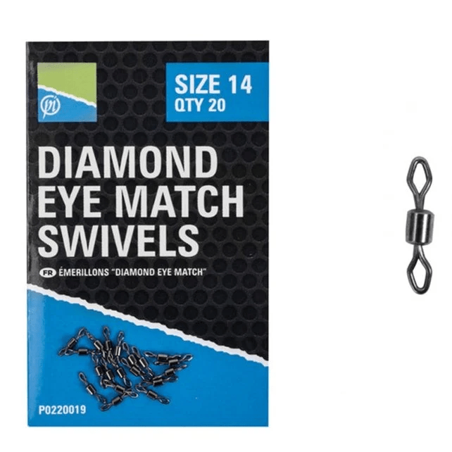 Preston - Diamond Eye Match Swivels - Hengelsport De Goeie Vangst