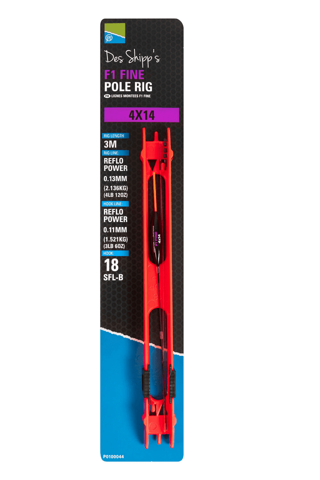 Preston-F1 Fine Pole Rigs-4x10 - Hengelsport De Goeie Vangst