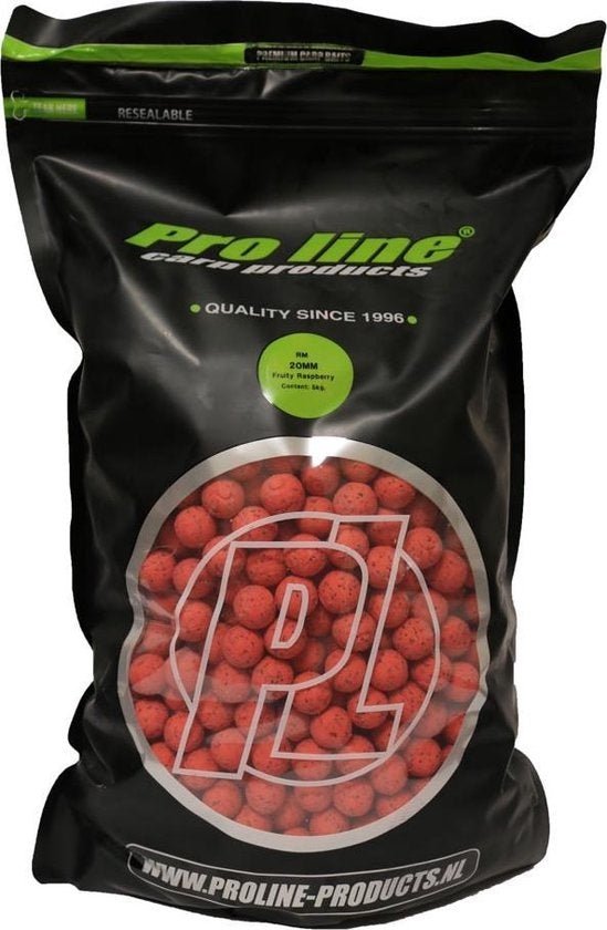 Pro Line-Fruity Raspberry Boilies | 2.5kg-Raspberry-20mm-Hengelsport De Goeie Vangst