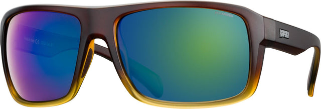 Rapala-Precision Skye | Matte Brown Fade Frame | Amber Lens Green Mirror - Hengelsport De Goeie Vangst