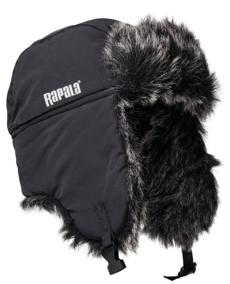 Rapala-Winter Trapper Hat-Zwart - Hengelsport De Goeie Vangst