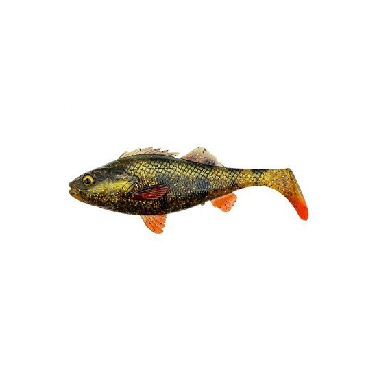 Savage Gear-4D Perch Shad-Motoroil UV-12.5cm-Hengelsport De Goeie Vangst