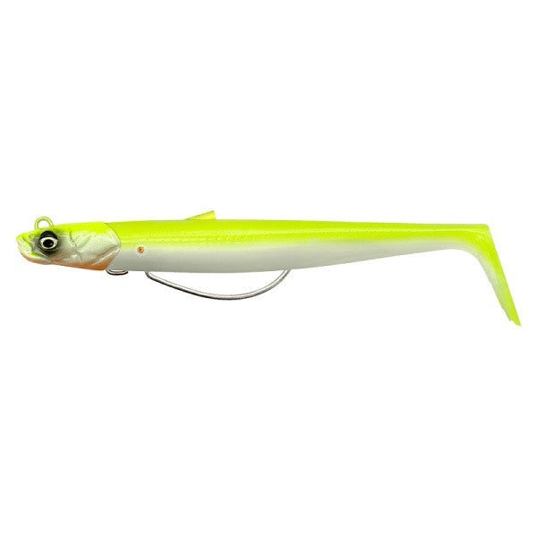 Savage Gear-Sandeel V2 Weedless 11.5cm-Lemon Back-11.5cm-Hengelsport De Goeie Vangst