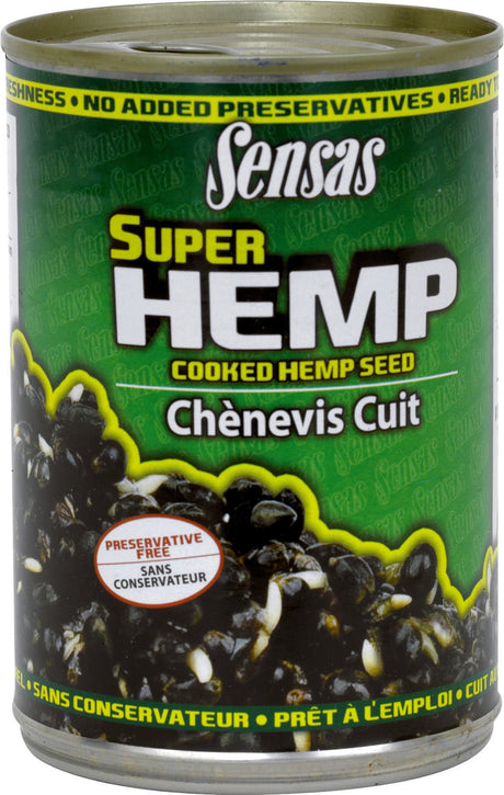 Sensas-Super Hemp Gekookte Hennep | 350g - Hengelsport De Goeie Vangst