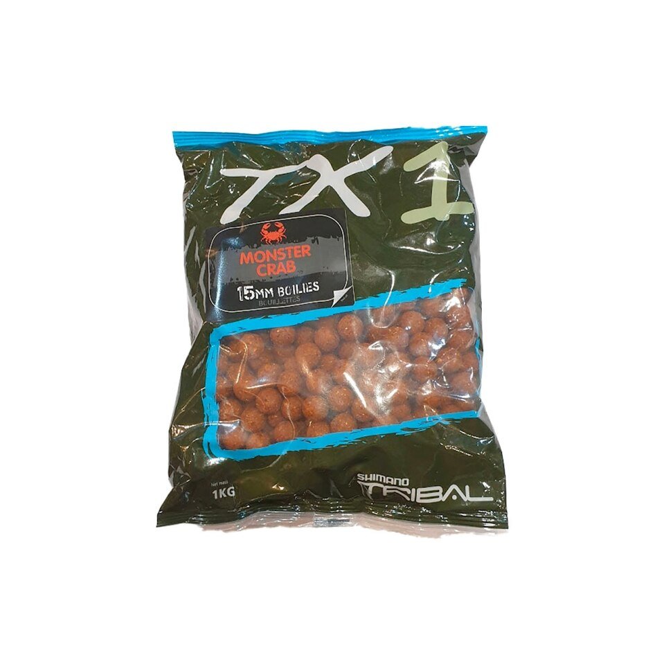 Shimano - Tribal Tx1 Monster Crab Boilies | 1kg - Hengelsport De Goeie Vangst