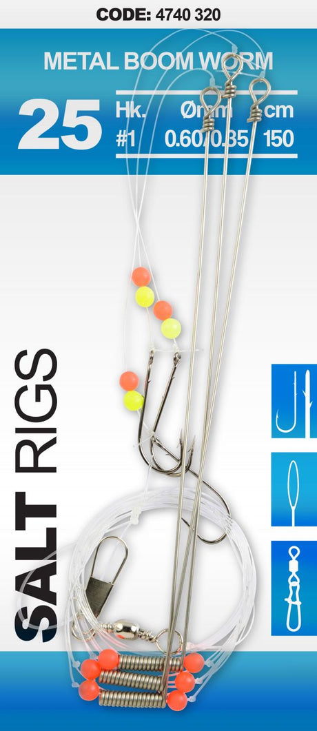 Spro - 25 Salt Rig Metal Boom Worm - Hengelsport De Goeie Vangst