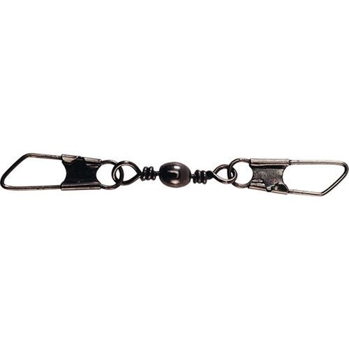 Spro - Black Double Safety - Snap Barrel Swivel - Hengelsport De Goeie Vangst
