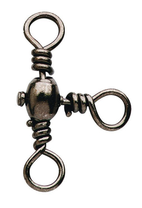 Spro-Black Crossline Barrel Swivel-Size 4 - Hengelsport De Goeie Vangst