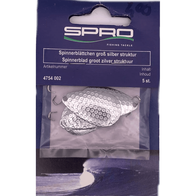 Spro-Spinnerblad Groot Zilver Struktuur-Zilver - Hengelsport De Goeie Vangst