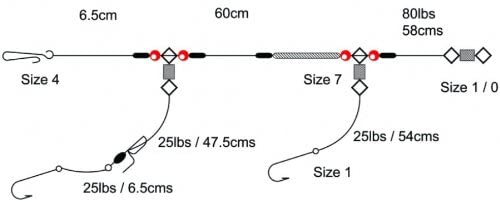 Tronixpro - 2 Hook Loop Sea Rig - Hengelsport De Goeie Vangst