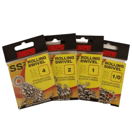 Tronixpro-SS2 Stainless Steel Swivels Zilver Viswartel-Size: 10 | 19kg - Hengelsport De Goeie Vangst