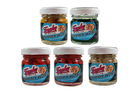 Trophy-Mummy Worms Bewaarde Wasmotten | 25 Stuks-Red - Hengelsport De Goeie Vangst