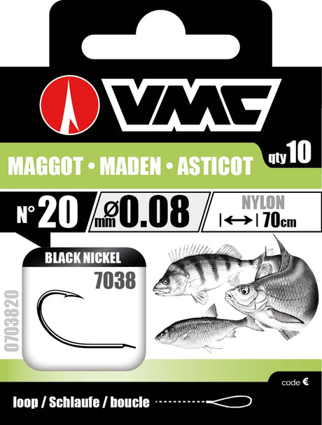 VMC-7038 Maden Onderlijn-H10 0.14mm 70cm - Hengelsport De Goeie Vangst