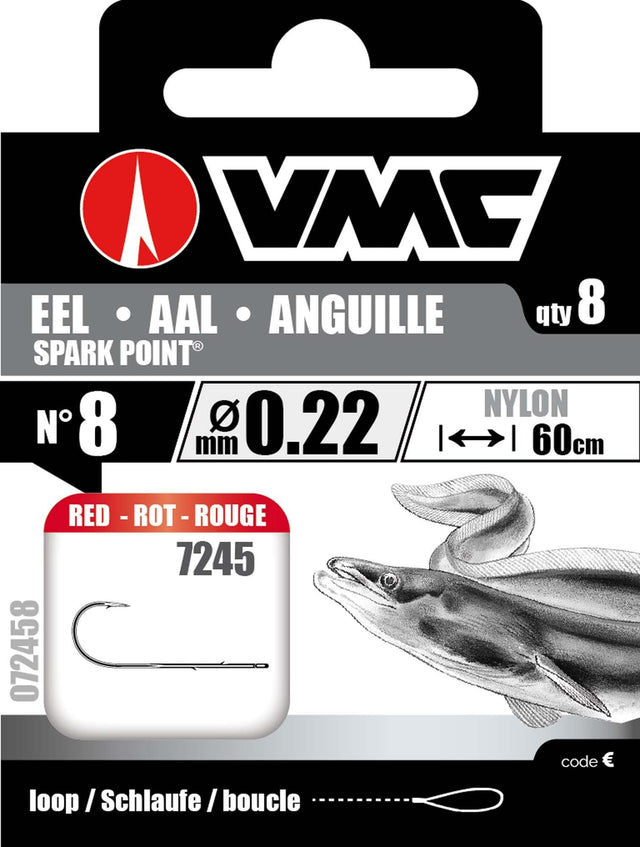 VMC-Paling Spark Point Onderlijnen | 60Cm Nylon-2 - Hengelsport De Goeie Vangst