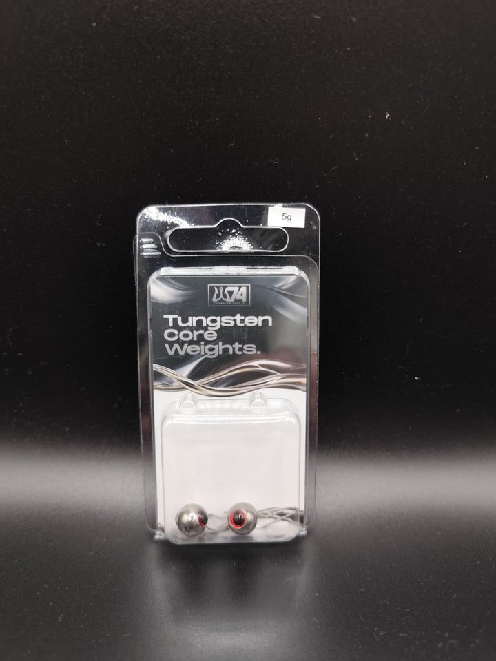 W74 Tungsten Tackle-Tungsten Vision Flex Head with Red Eyes (2pcs)-1g - Hengelsport De Goeie Vangst